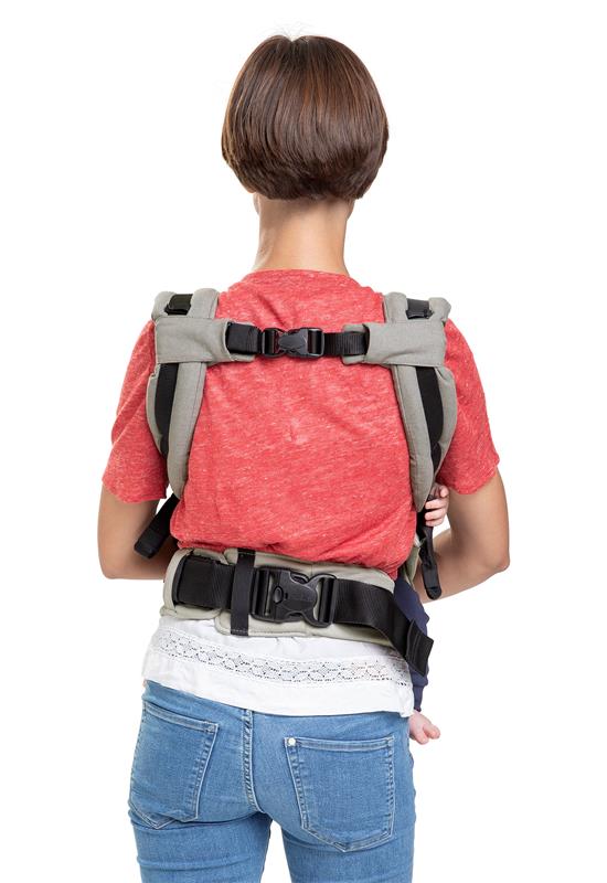 Manduca XT Babytrage grey ocean mum back