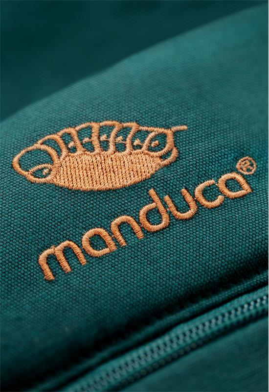 Manduca XT denimteal toffee logo