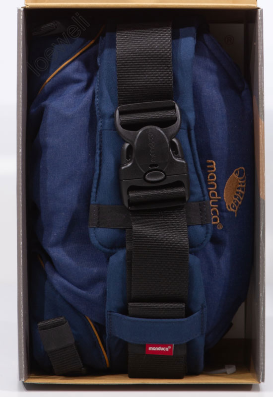 Manduca XT denimblue toffee detail