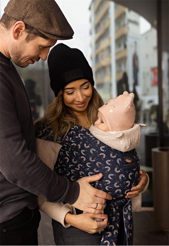 Manduca Sling Tragetuch Rainbow Night live