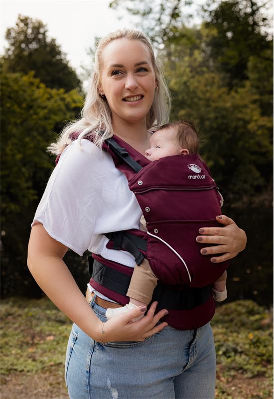 Manduca First Pure Cotton Babytrage berry life nature