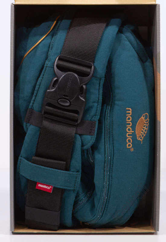 Manduca XT denimteal toffee detail