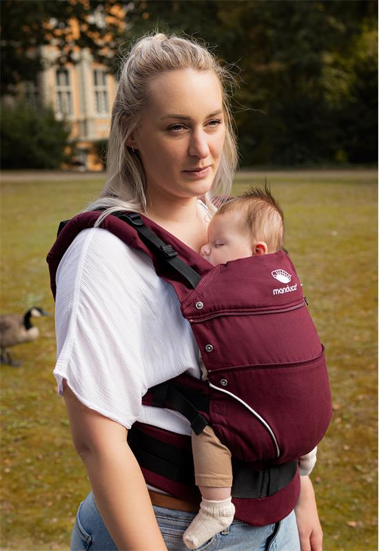 Manduca First Pure Cotton Babytrage berry mama