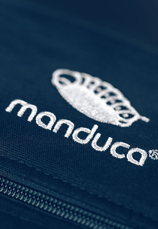 Manduca First Pure Cotton Babytrage  navy logo