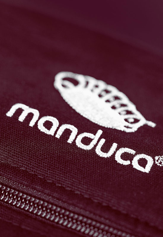 Manduca First Pure Cotton Babytrage  berry logo
