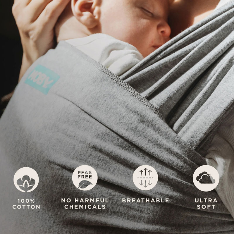 Moby Wrap Classic gray details