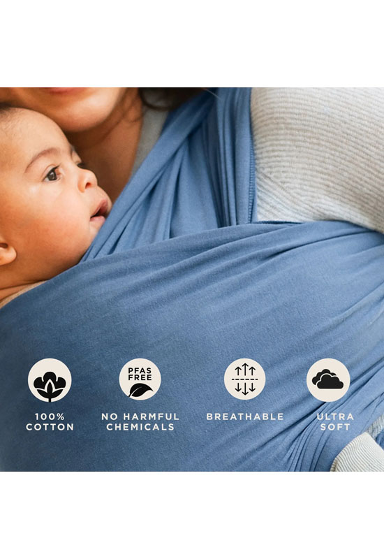 Eigenschaften des Moby Wrap Tragetuches Ocean