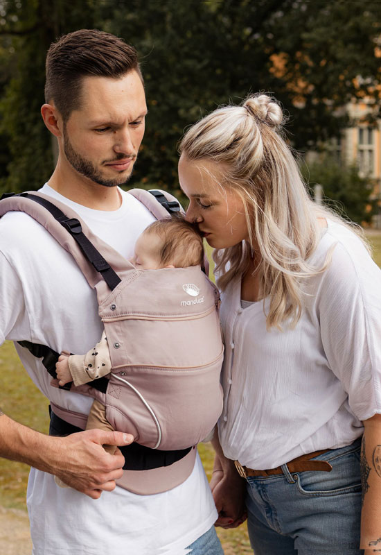 Manduca First Pure Cotton Babytrage powder family