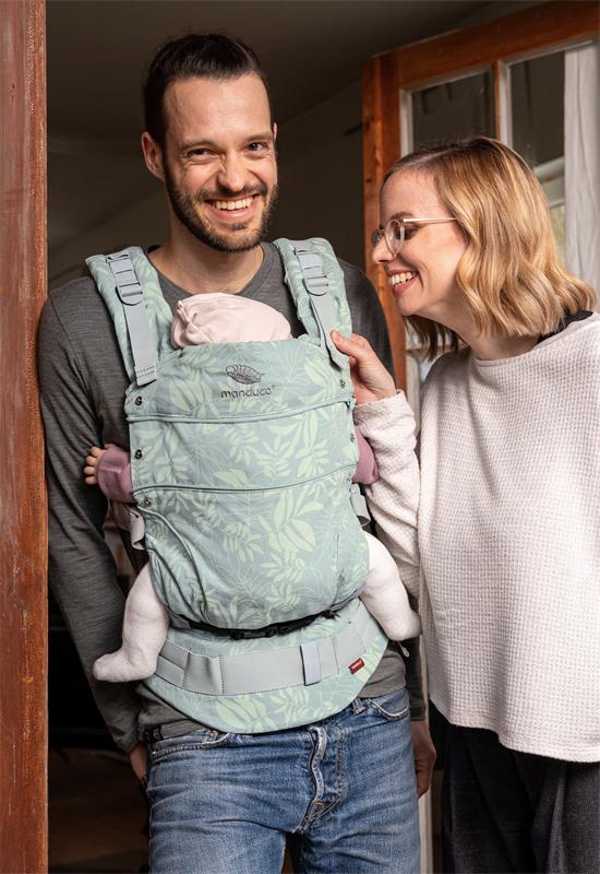 Manduca First Limited Edition Babytrage Botanic green family