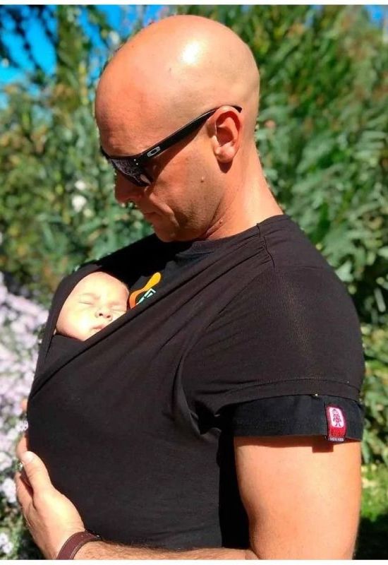 Quokkababy Trage T-Shirt black daddy