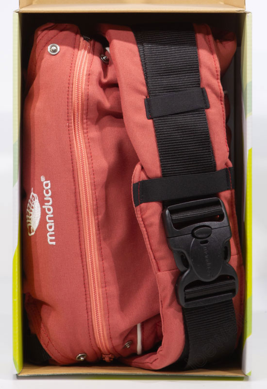 Manduca First Pure Cotton Babytrage rouge detail