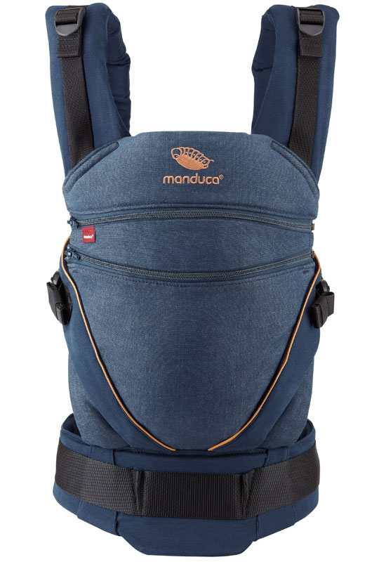 Manduca XT Babytrage denimblue toffee front