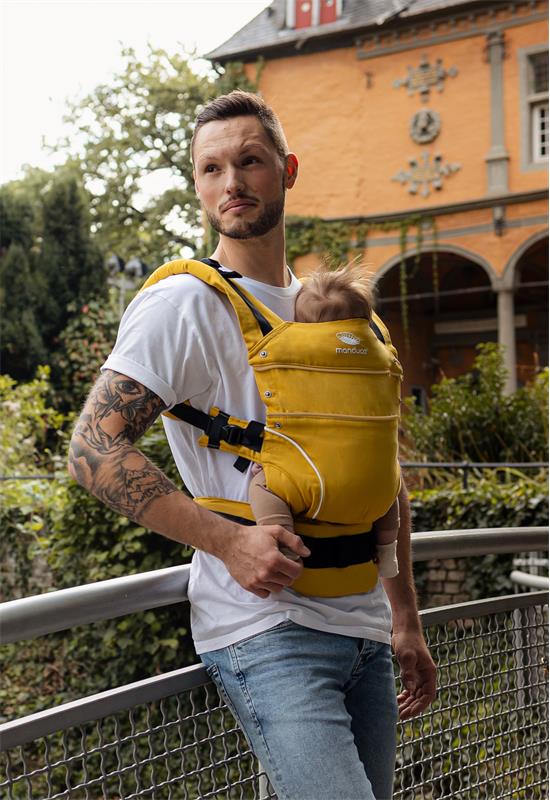 Manduca First Pure Cotton Babytrage  gold nature