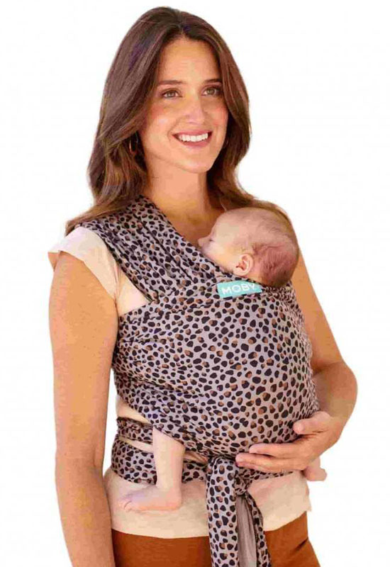 elastisches Moby Wrap Tragetuch in der Farbe Classic Leopard