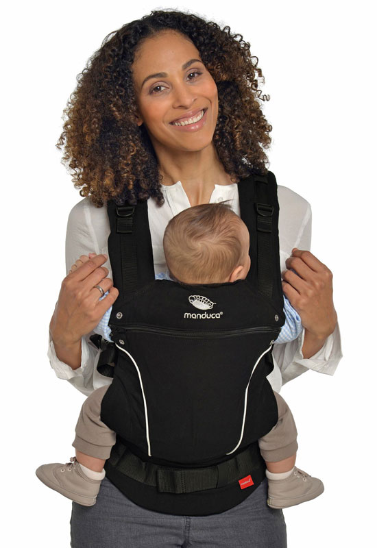 Manduca First Pure Cotton Babytrage  night black mum