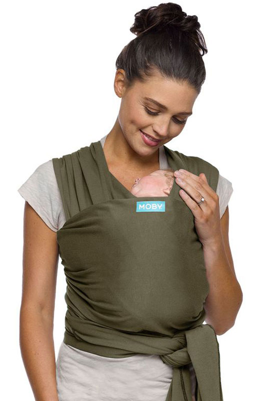 elastisches Moby Wrap Tragetuch in der Farbe Classic Hazel