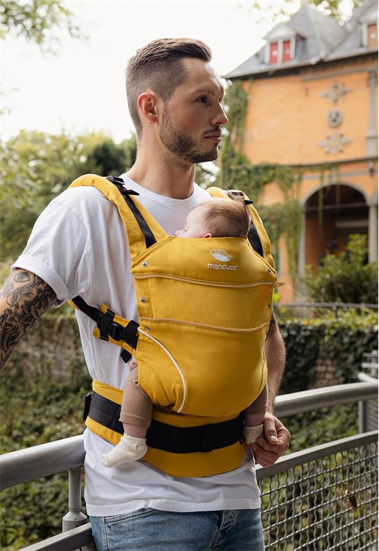Manduca First Pure Cotton Babytrage  gold dad