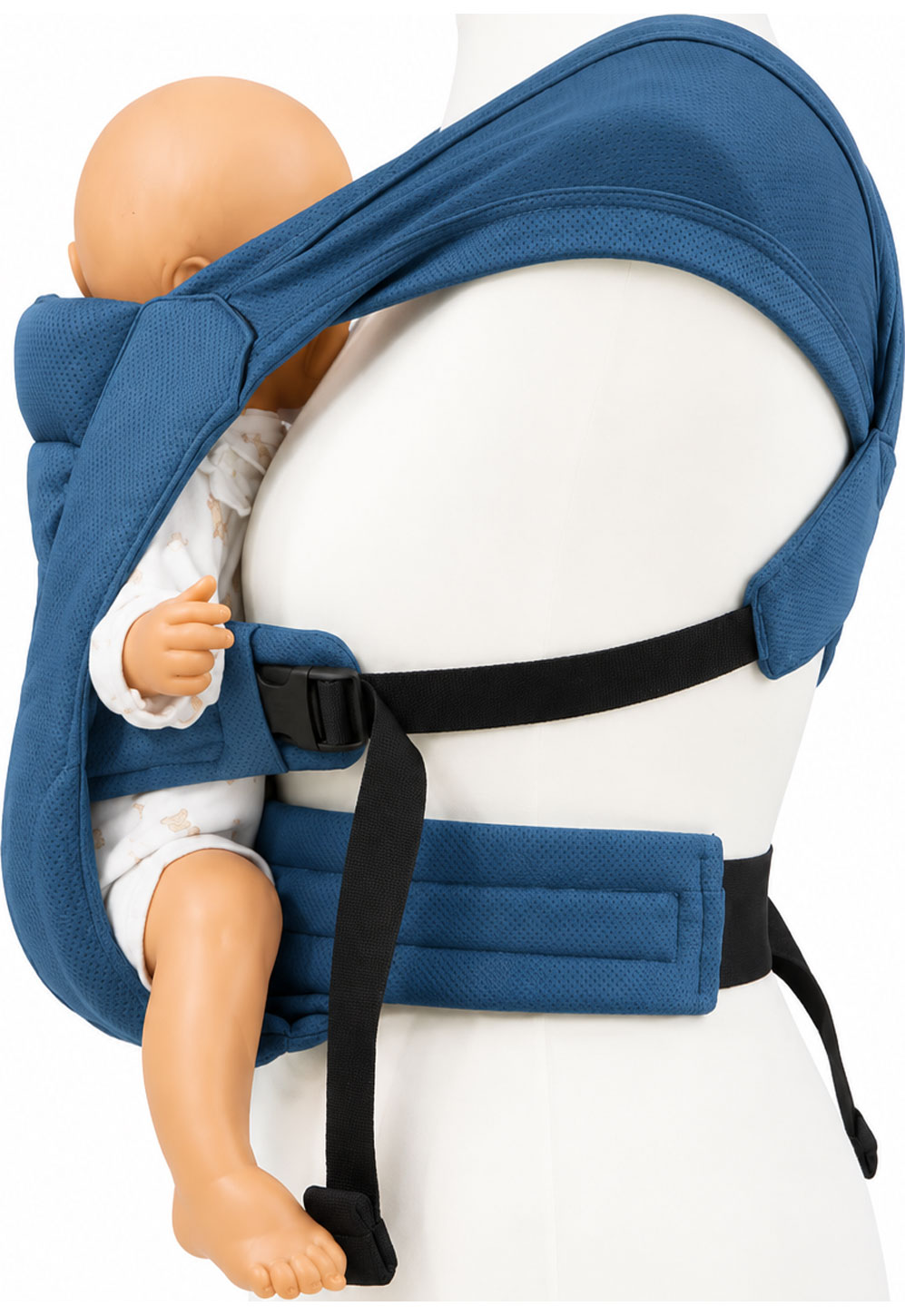 Ergobaby Embrace Soft Air mesh blue von der Seite