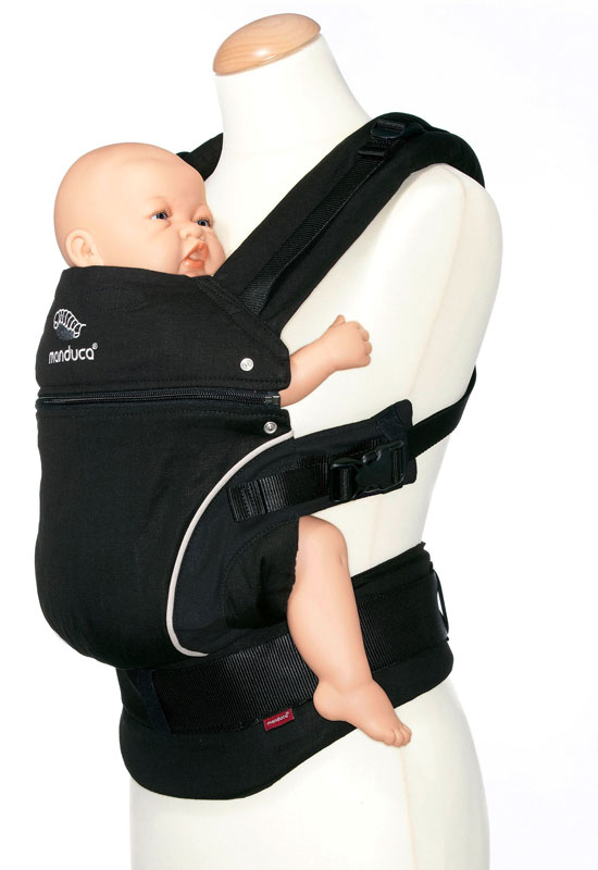 Manduca First Pure Cotton Babytrage  night black belly