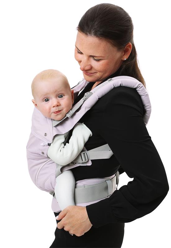 Manduca First Monochrome Babytrage lavender mum hip